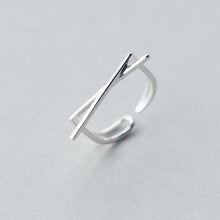 Handmade Minimalist Overlap Bars Ring, , Gifts for Designers, Clean minimal gifts for designers and creatives, gift, design, designer - Gifts for Designers, Gifts for Architects