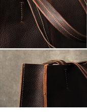 Vintage Crazy Horse Leather Handbag | Genuine Leather Tote Bag, , Gifts for Designers, Clean minimal gifts for designers and creatives, gift, design, designer - Gifts for Designers, Gifts for Architects