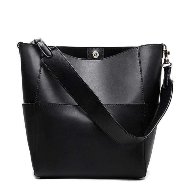 Thick Strapped Leather Crossbody Bag and Purse