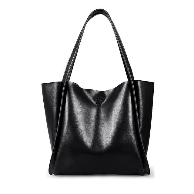 Glossy Leather Loose Minimalist Tote Bag – Gifts for Designers