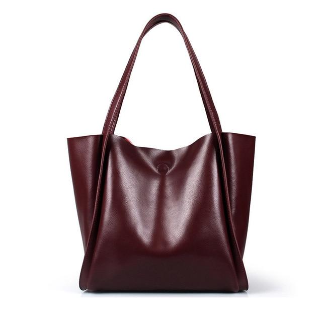 Burgundy Leather Tote