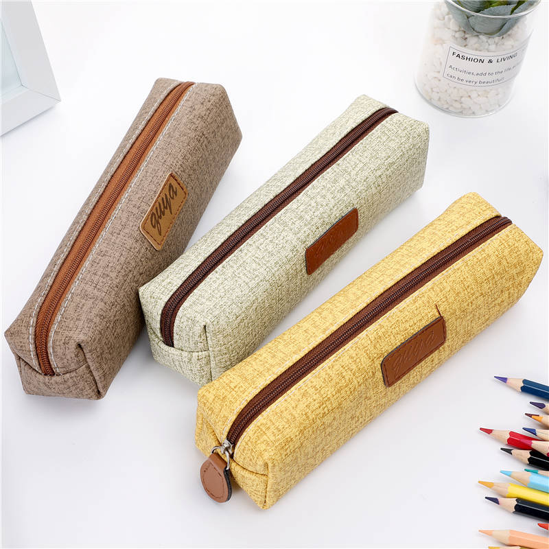 School Office Pen Bag Box Cute PU Leather Small Pencil Cases School St –  Gifts for Designers